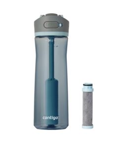 Contigo® Wells Plastic Filter Water Bottle with AUTOSPOUT® Straw Lid and Replacement Filter, 24 Oz.