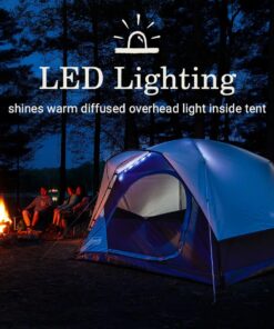 Alternative view of Skydome™ 4-Person Camping Tent with LED Lighting