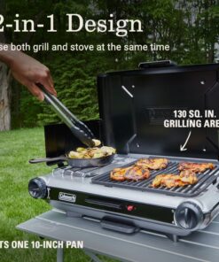 Alternative view of Classic 2-in-1 Camping Grill/Stove, Black